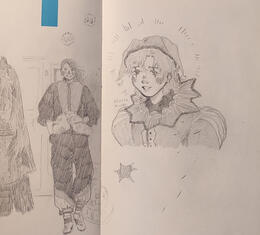 Página sketchbook | Dibujo en lápiz grafito