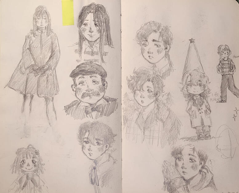Página sketchbook | Dibujo en lápiz grafito