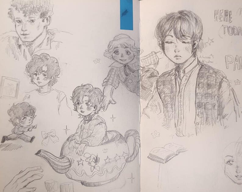 Página sketchbook | Dibujo en lápiz grafito