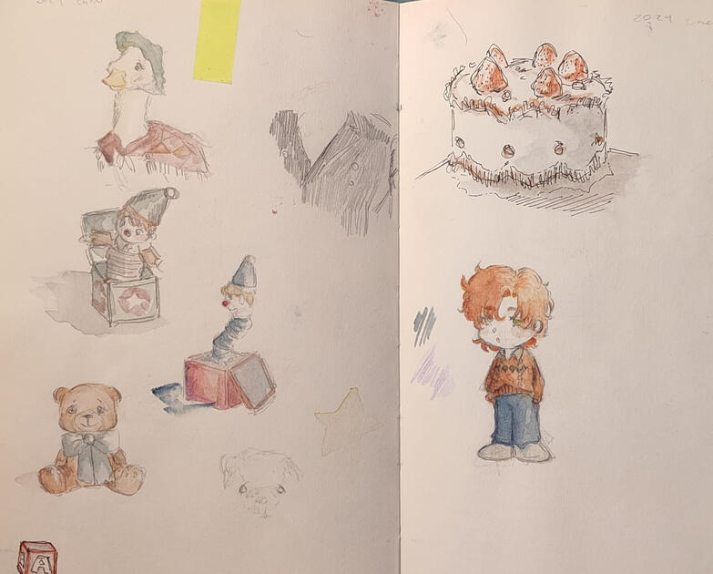Página sketchbook | Dibujo en acuarela