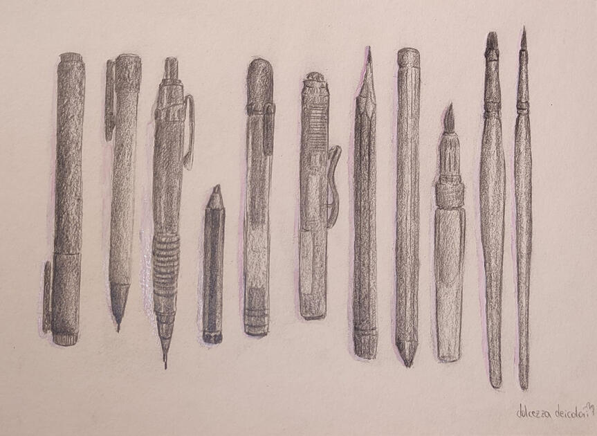 Materiales de dibujo | Dibujo en lápiz grafito